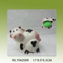 Lovely vaca em forma de suporte de esponja de cozinha cerâmica